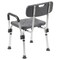 Flash Furniture 14-1/2" L, Plastic, Aluminum, Gray Adjustable Bath Chair DC-HY3520L-GRY-GG - alternate 2